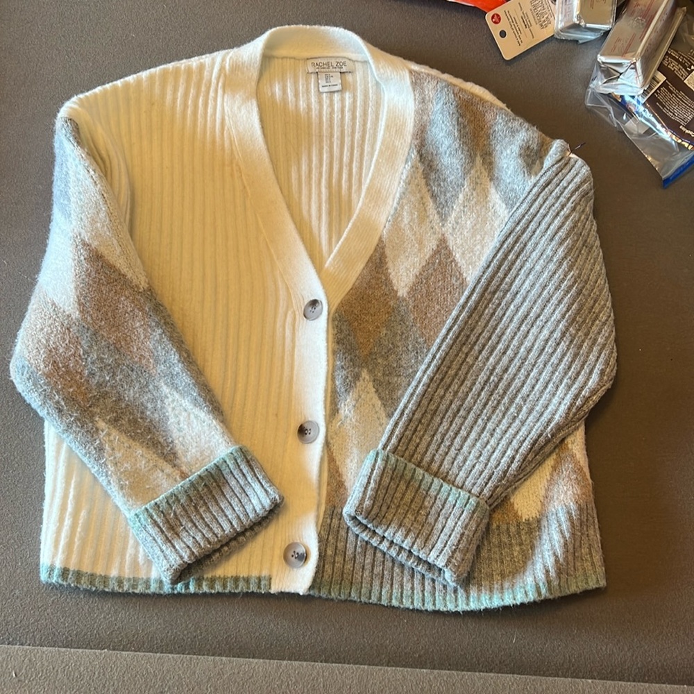 Rachel Zoe Argyle Sweater